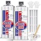 2K Epoxidkleber Extra Stark 100 ml - 5 Minuten Schnellhärtender Kraftkleber für Metall, Kunststoff, Holz, Glas, Stein, Keramik | Wasserdicht & Hitzebeständig | Transparenter Epoxidharz Reparaturset