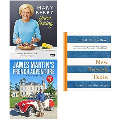 Mary Berrys Quick Cooking, James Martins French Adventure, New French Table 3 Books Collection Set