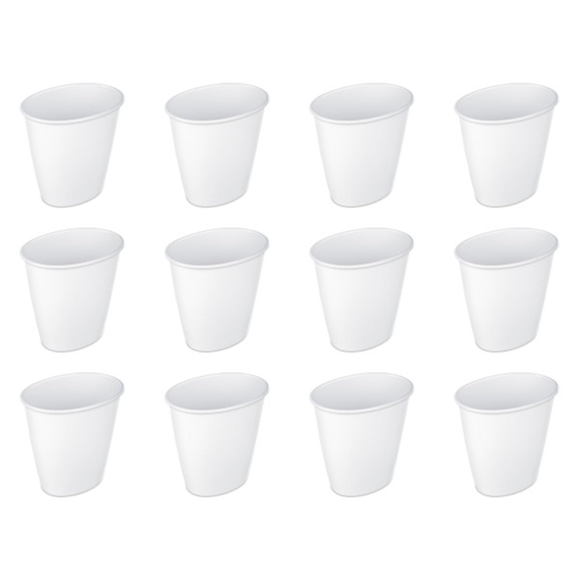 Sterilite 10118012 owalny kosz na śmieci 1,5 l / 5,7 l, biały, 12-pak