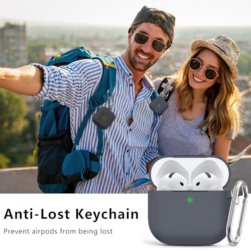 Image of Ljusmicker for AirPods 4 Case 2024 with Cleaner Kit,Dark Grey
