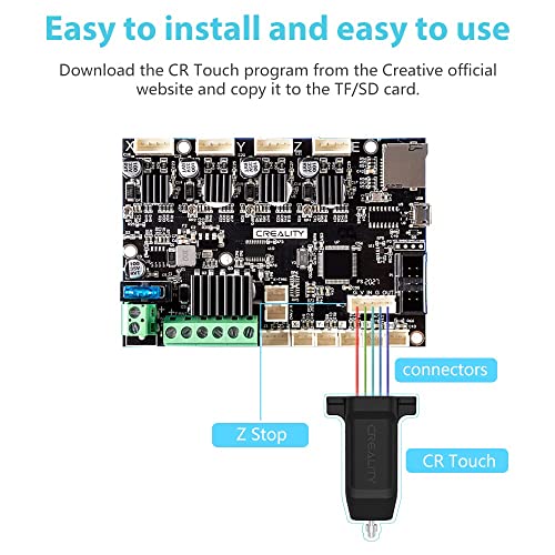 CR Touch Auto Levelling Sensor, Ender 3 V2 CR Touch 3D Impresora Kit para Ender 3 V2 Ender 3/Ender 3 Pro/Ender 5/Ender 5Pro/ Serie con 32 bits V4.2.2/V4.2.7