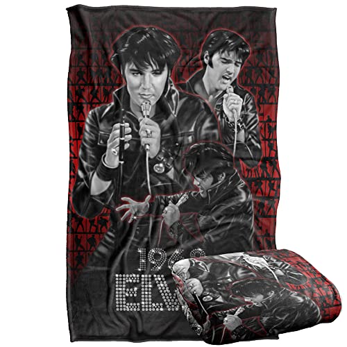 Elvis Presley Comback Performance Officially Licensed Silky Touch Super Soft Throw Blanket 36 x 58