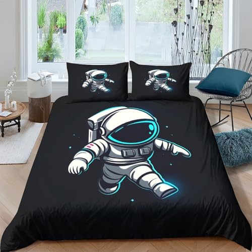 Housse de couette astronaute anti-acarien avec fermeture éclair invisible - 4