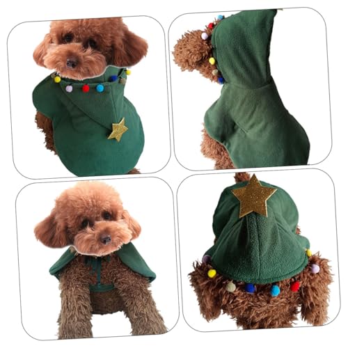 Disfraz de Navidad para perro BESPORTBLE M verde miniatura 3