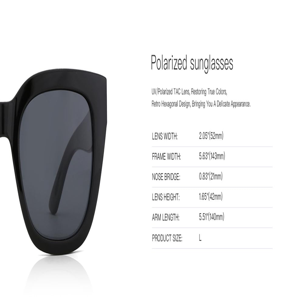 Gafas de sol polarizadas con diseño de mariposa para mujer, protección UV400, estilo ojo de gato.