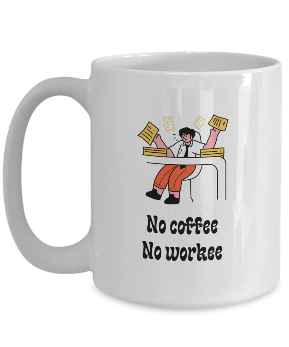 Java Jolt: No Coffee, No Work 15oz Novelty Mug V2M