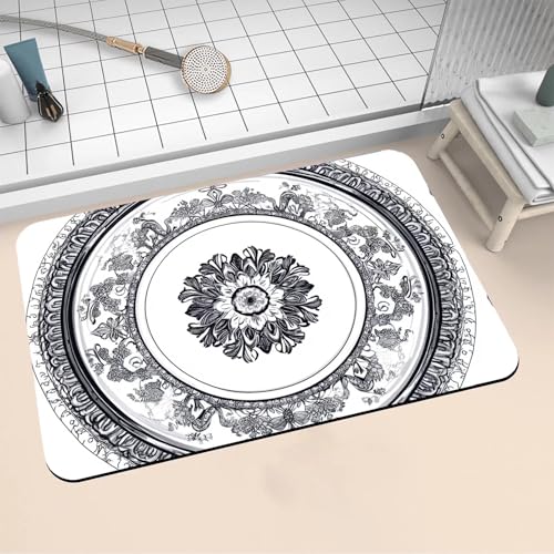 Alfombrilla de baño de secado rápido con diatomita absorbente que evita humedades en el suelo 2