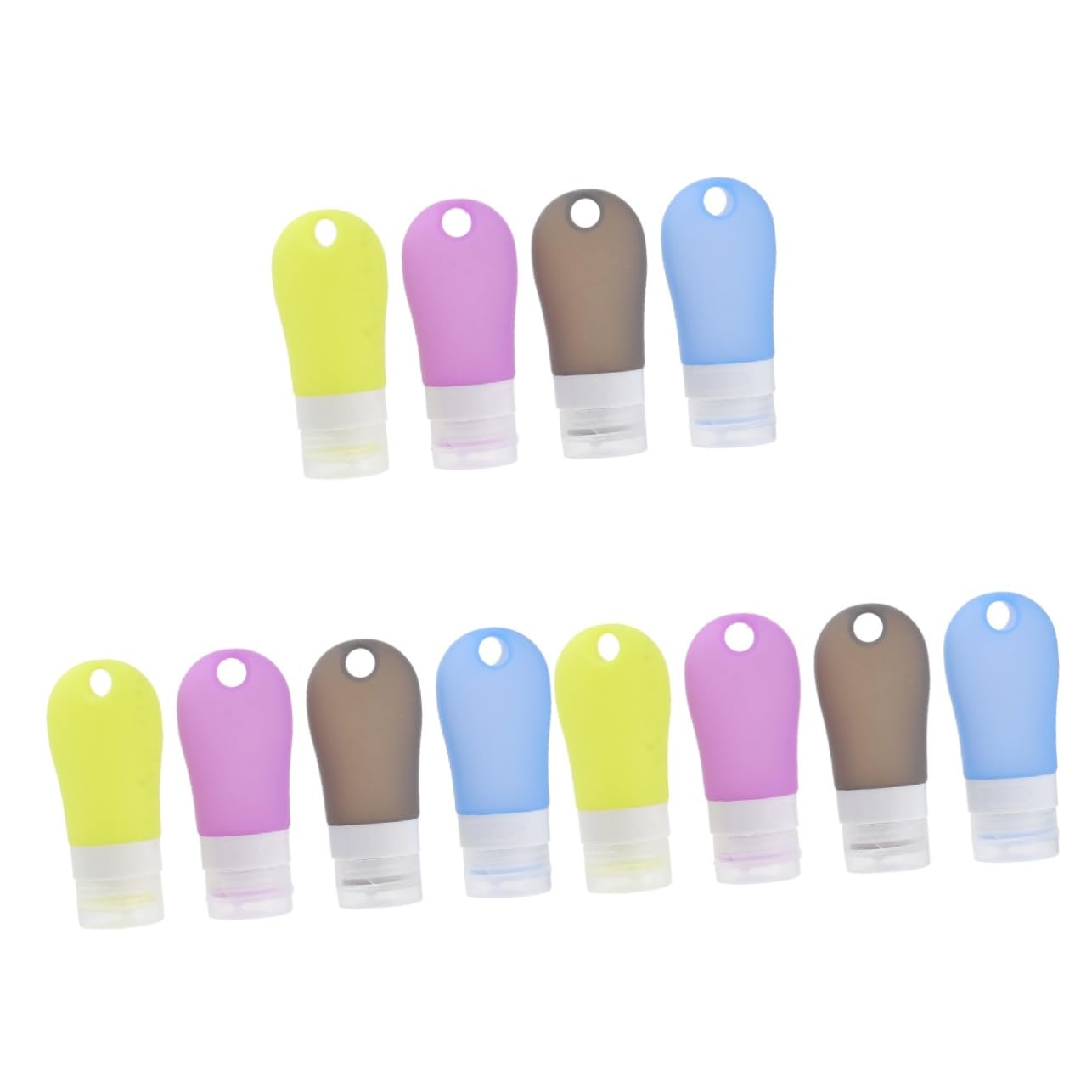 MAGICLULU 3 Set Di Flaconi Da Viaggio in Silicone Contenitori Di Imballaggio Ricaricabili Flaconi Portatili Per Emulsioni Per Cosmetici Flaconi Di Erogazione Vuoti 4 Pezzi * 3