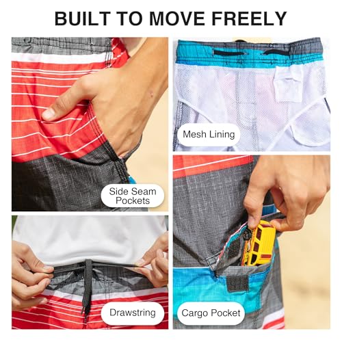 Image of Kanu Surf Boys' Terrapin Turtle Quick Dry Beach Board Shorts Swim Trunk