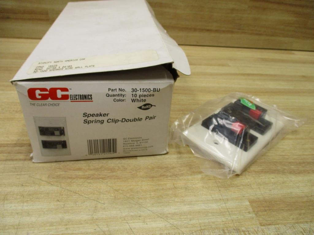 30-1500-BU, Connector Accessories Double Pair Standard Wall Plate White Bulk (10 Items)