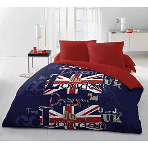 Home Passion | Parure de Drap - 4 Pièces | Microfibre | 2 Personnes - 240x300 cm | Dream in London...