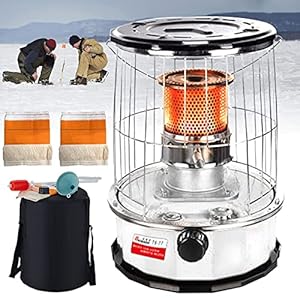 Draagbare kerosinekachel, 6 liter kerosinekachel, niet-elektrische kachels met 2 lonten, geschikt voor binnen en buiten, kamperen en vissen