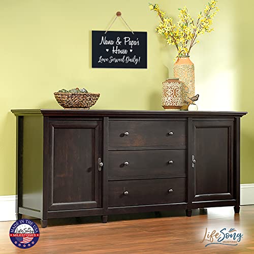 LifeSong-Milestones-Grandparent-Loving-Served-Daily-Home-Decor-Gift-Plaque-for-Grandma-Grandpa-Grandparents-Granddad-Papa-Nana-8-x-12-Nana-and-Papa-Black LifeSong Milestones Grandparent Loving Served Daily Home Decor Gift Plaque for Grandma Grandpa Grandparents Granddad Papa Nana 8 x 12 Nana and Papa Black