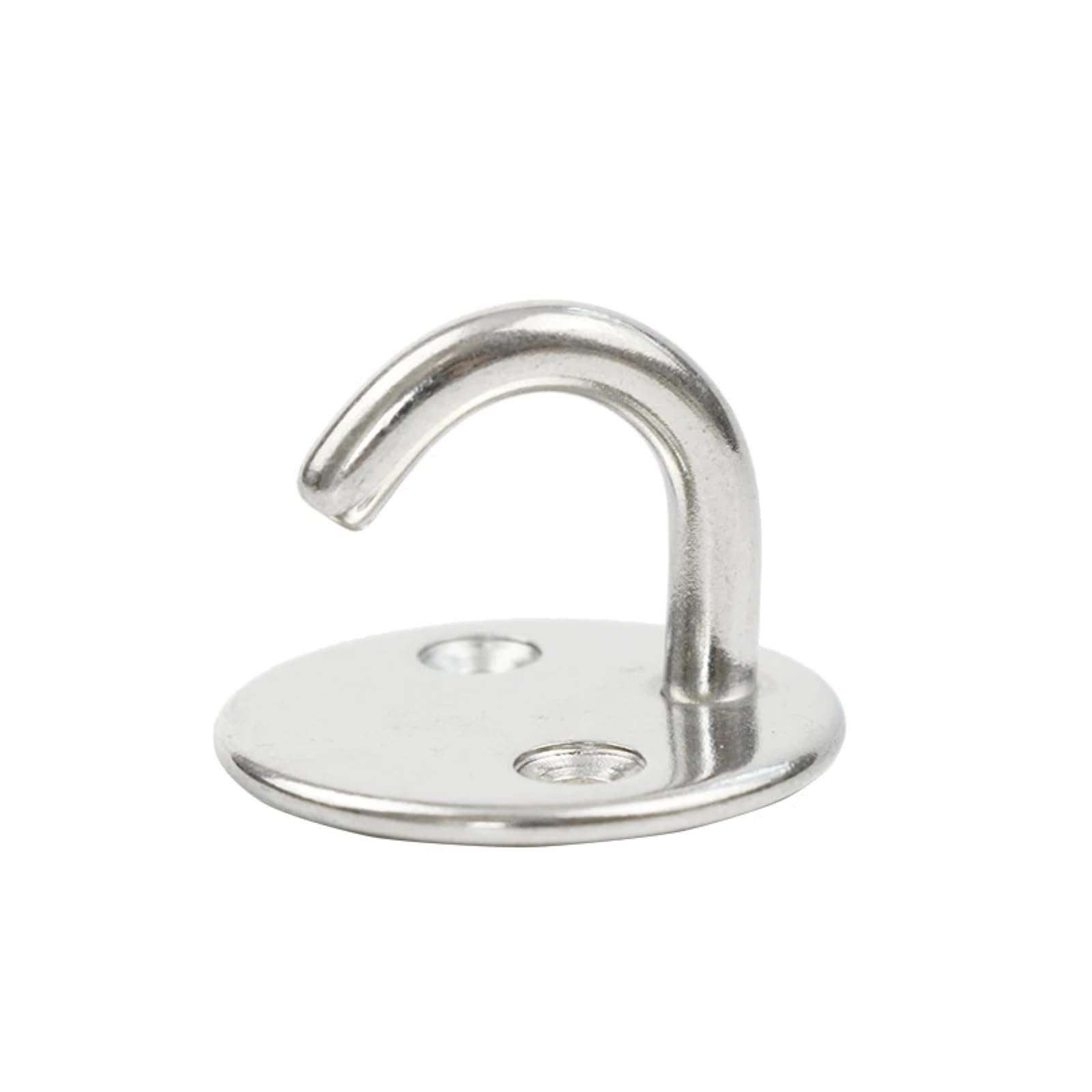 LAJHDCG Stainless Steel 304 Fixed Pad Eye Plate Deck Door Buckle Staple Ring Wall Hook U-Shaped Ceiling Mount Hanger(Round J,5mm)