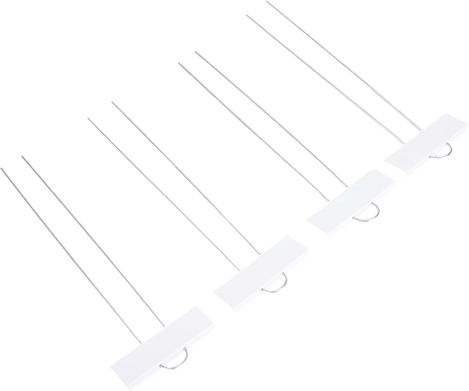 30Pcs Metal Plant Labels Galvanized Steel Garden Markers Weatherproof Reusable Rustproof for Potted Plants Flower Beds Vegetable Gardens with Stylish Metallic Finish (White)