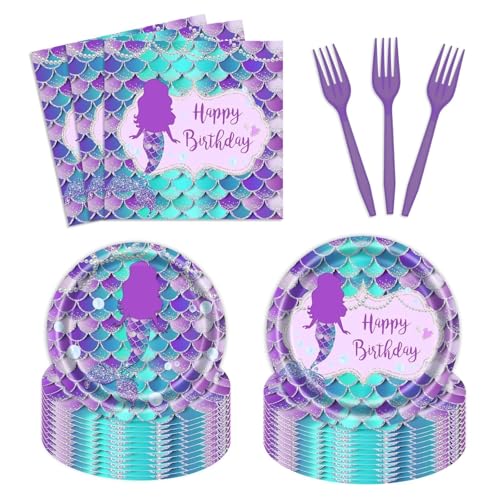 50% Off Vanulus 96-PC Mermaid Birthday Party Supplies Set