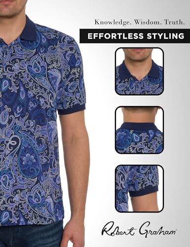 Polo de manga corta para hombre Robert Graham Dozer, tejido premium de algodón, corte clásico y detalles ricos miniatura 5