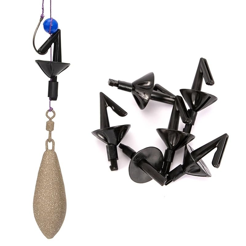 80 accesorios de plástico para pesca con clips portacebo miniatura 5