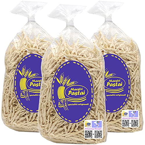 Maestri Pastai, Gourmet Trofie Italian Pasta, (Pack of 3), Special "Series 42", Premium Quality Imported from Mercato San Severino, Italy, 17.66 oz (1.1 lbs) (each)