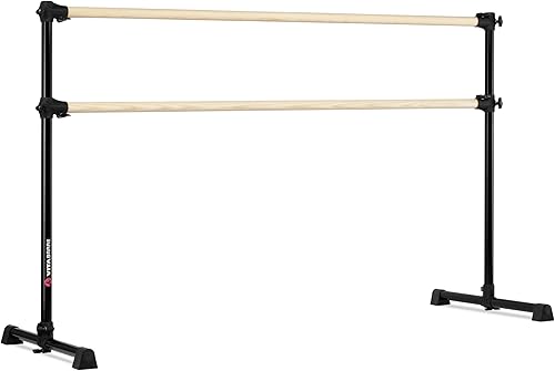 Miniatura 10 de VITA Barre Portable Freestanding Double Ballet Barre, Prodigy, Wood  Adjustable Height, USA Made, Home or Gym Exercise Equipment for Kids & Adults