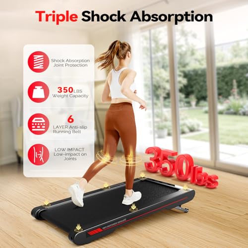 Image of Sperax Manual 10% Incline Walking Pad with App,4 in 1 Walking Vibration Pad,Under Desk Treadmill for Home with Remote Control