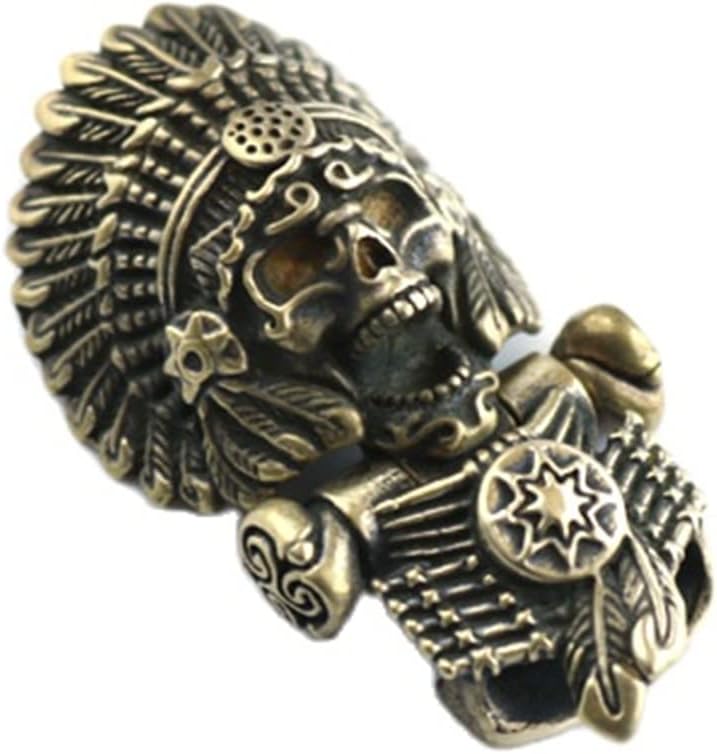 TAOYATAO Retro Brass Dragon bite EDC Beads Keychain DIY Paracord Beads