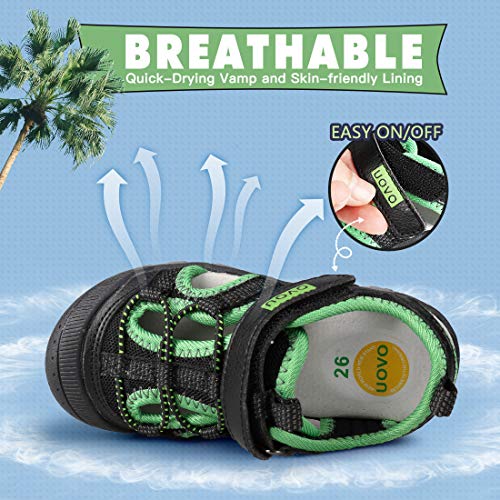 Image of UOVO Boys Sandals Kids Sandals Hiking Athletic Closed-Toe Beach Summer Sandals for Boys Quick-Drying