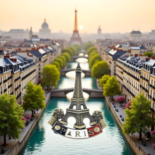 Imanes Decorativos Torre Eiffel Metal 3D Pack 2 Piezas miniatura 3