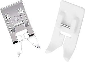 CESUSME Teflon Presser Foot, Straight Stitch Presser Foot Snap On, Zig Zag Presser Foot - Fit for Singer, Brother, Babylock, Low Shank Simplicity Sewing Machine