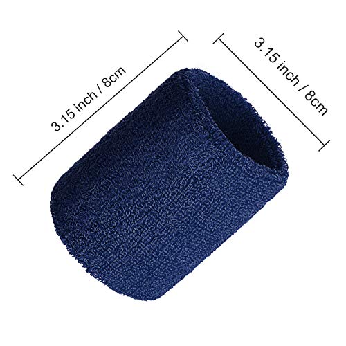 Image of Bememo 12 Pack Wristbands Sweatband for Women Men, Neon Colored Sport Wrist Bands, Tennis Football Basketball Sweatbands, Moisture Wicking Arm Bands for Working Out