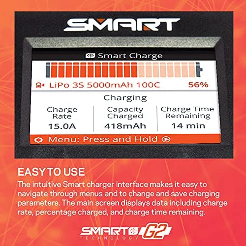 Spektrum S2200 G2 Charger display showing charging progress