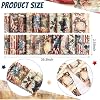 Hosuly 40 Pcs Vintage 4th of July Patriotic Quilting Fabric Roll Red White Blue Americana Fabric USA American Flag 250th Aniversary Quilt Strip Bundle 2.55" for Veteran Handmade DIY Craft Material #1