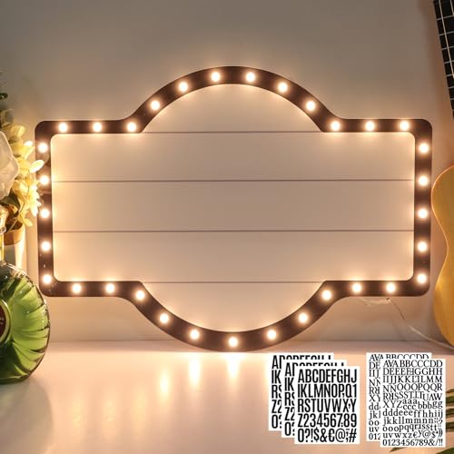 20IN Wedding Bottle Service Sign, Personalized Wedding Entrance Props Led Marquee Sign for Reception, Custom Light up Marquee Sign with Stickers for Bridal Engagement Anniversary Nightclub Gift