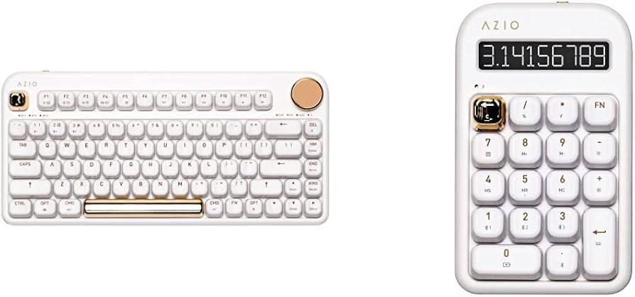 【極美品】AZIO Izo テンキー 電卓 青軸 ホワイトブロッサム　82-4 Amazon.co.jp: AZIO Izo テンキー 電卓 青軸 ホワイトブロッサム