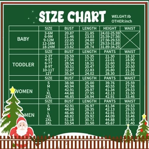 YWFULLBLUUM Family Christmas Pajamas Matching Set Holiday Christmas Party Family Pajama Set Xmas PJs Sets2