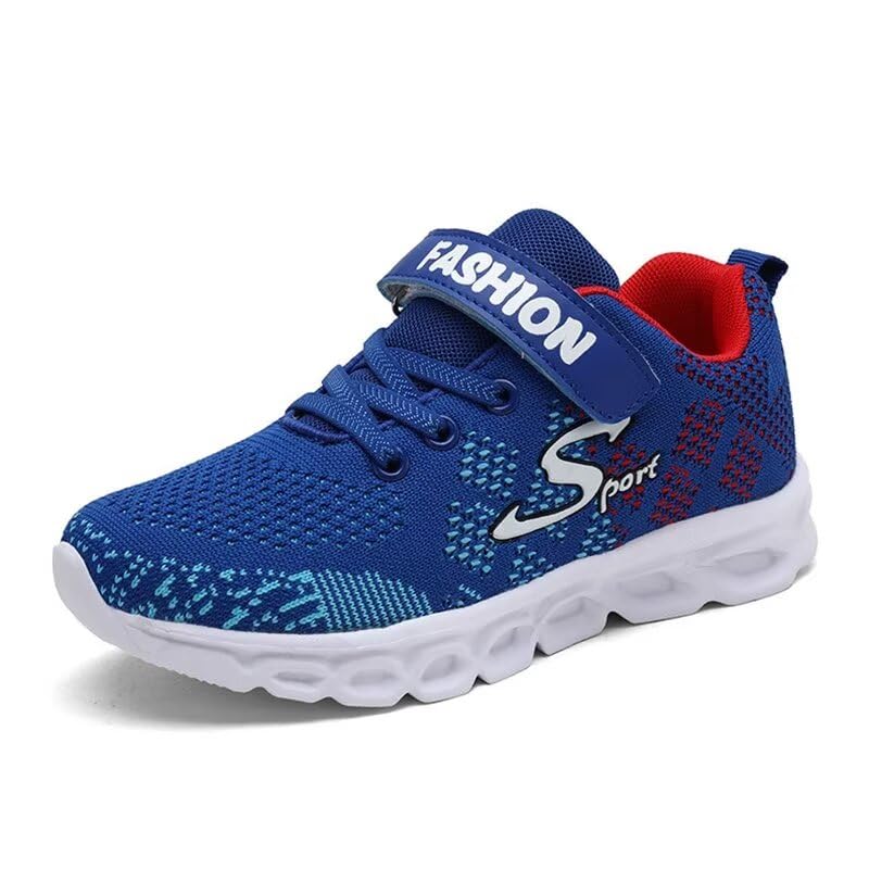 Zonkacen Children Boys Anti Skid Soft Breathable Mesh Sport Shoes for Spring Autumn Jogging Camping Exercise Climbing Trekking Hiking Light Blue 2 Big Kid