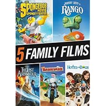 5 Family Films Spongebob Movie / Rango / Last Airbender / Barnyard / Hotel for Dogs