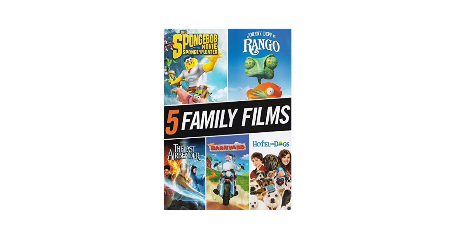 Amazon.com: 5 Family Films (Spongebob: Movie / Rango / Last
