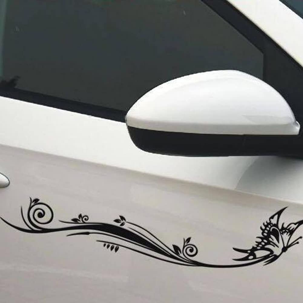 Adesivo per auto fiore e farfalla - TenStickers