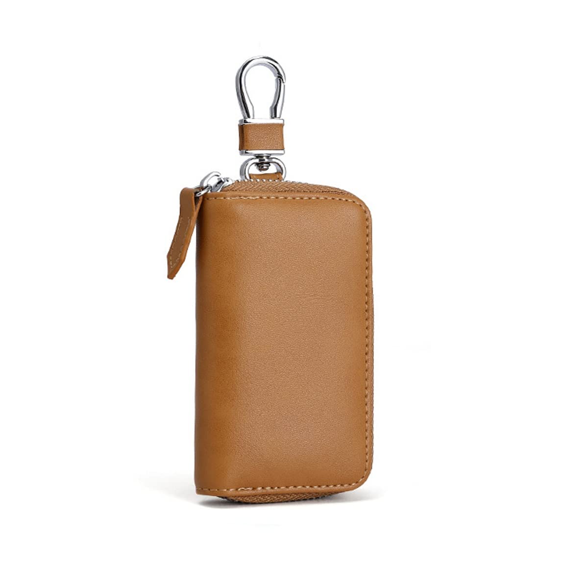 Skórzany samochód, pudełko na klucze， Skórzane etui na klucze z klamrą na kluczyki do samochodu dla mężczyzn 12,5 x 8 x 2,5 cm