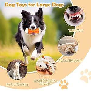 Tough-Dog-Toys-for-Aggressive-ChewersDog-Puzzle-Toys-Indestructible-Dog-Toys-Interactive-Dog-Chew-Toys-with-Beef-Flavor-Rubber-Dog-Enrichment-Toys-for-SmallMediumLarge-Dogs - Cucciolini Doodles   Tough-Dog-Toys-for-Aggressive-ChewersDog-Puzzle-Toys-Indestructible-Dog-Toys-Interactive-Dog-Chew-Toys-with-Beef-Flavor-Rubber-Dog-Enrichment-Toys-for-SmallMediumLarge-Dogs