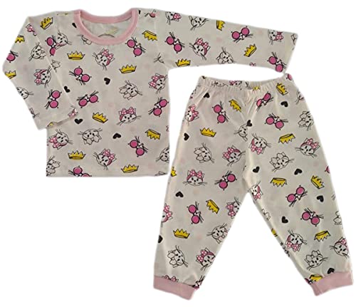 Pijama Infantil Manga Longa Estampa Gatinha (6)