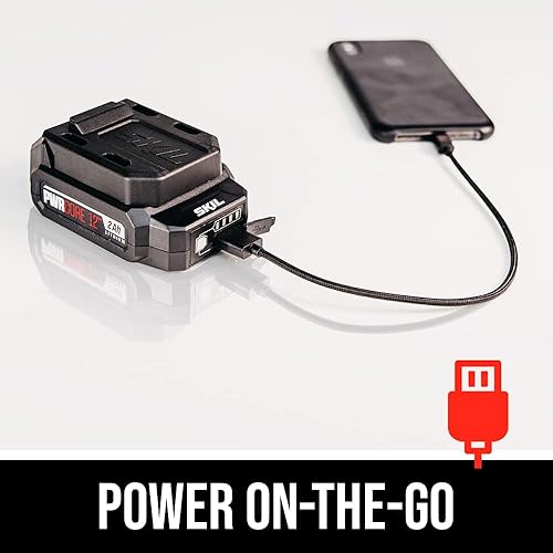 Miniatura 3 de SKIL PWR CORE 12 Kit de llave de trinquete sin escobillas de 12 V 38 pulgadas incluye batería de litio de 2.0Ah y cargador PWR JUMP - RW5763A-10