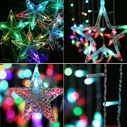 Image of Desidiya 12 Stars LED Multicolor String Lights for Indoor and Outdoor Decor - Perfect for Diwali, Parties, Events, and Home Decoration