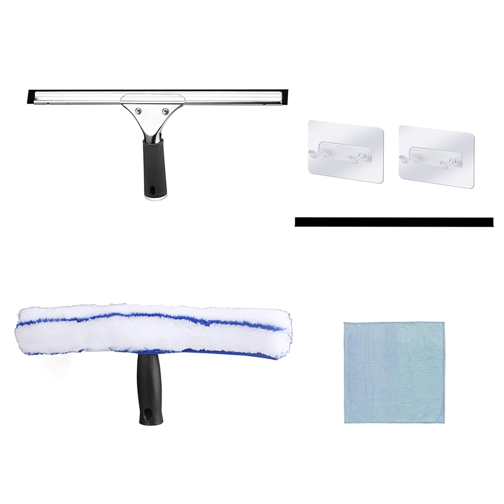 Unidades Profesional Limpiacristales 35cm, Microfibra Ventana Arandela 37cm para baño Cocina Espejo Ventana Cristales de Coche Azulejos