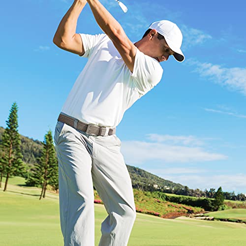 Fairwin Women Belts Men Casual 1 3/8" Width Khaki Golf Belts Casual Cloth Fabric Web Belt For Jeans Pants Stretch #TOP1