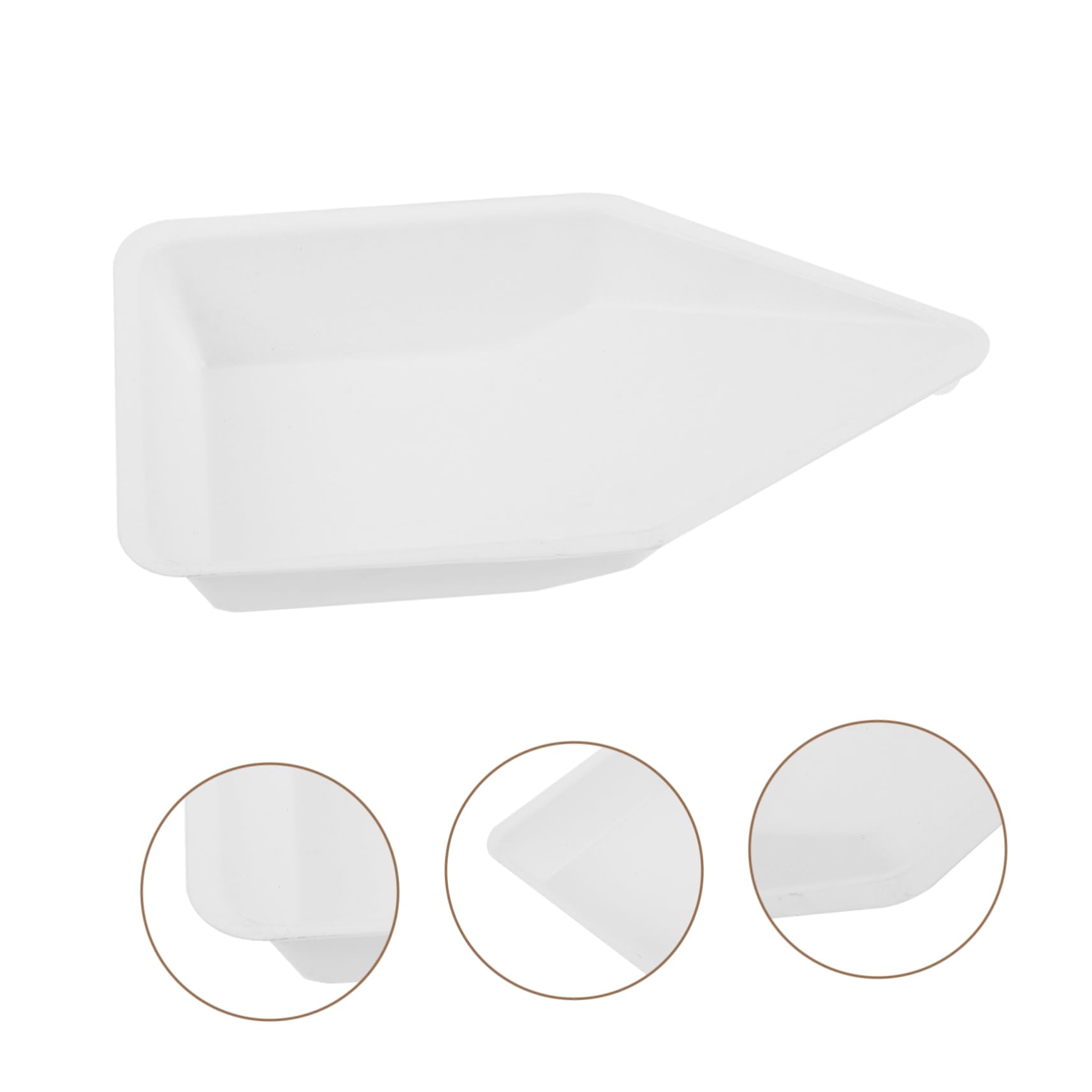 ULTECHNOVO Nacelle De Pesée 50 Pièces Bateau De Pesée Produire Briseur Flacon De Pesée De Laboratoire Peser Les Bateaux Plat De Pesée Pipette Verser Des Bateaux Plateau à Bijoux Plastique Blanche