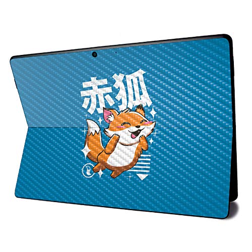 Image of MightySkins Carbon Fiber Skin for Microsoft Surface Pro X - Fox Kawaii | Textured Carbon Fiber Finish | Easy to Apply, Remove, and Change Styles | Made in The USA