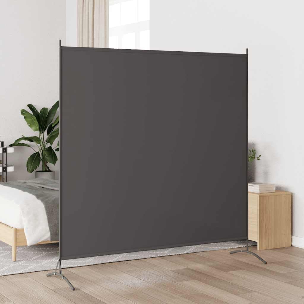 Paravent Anthrazit 175x180 cm Stoff Raumteiler Sichtschutz Klappbar Trennwand für Wohnzimmer Schlafzimmer Büro Garten Dekoration