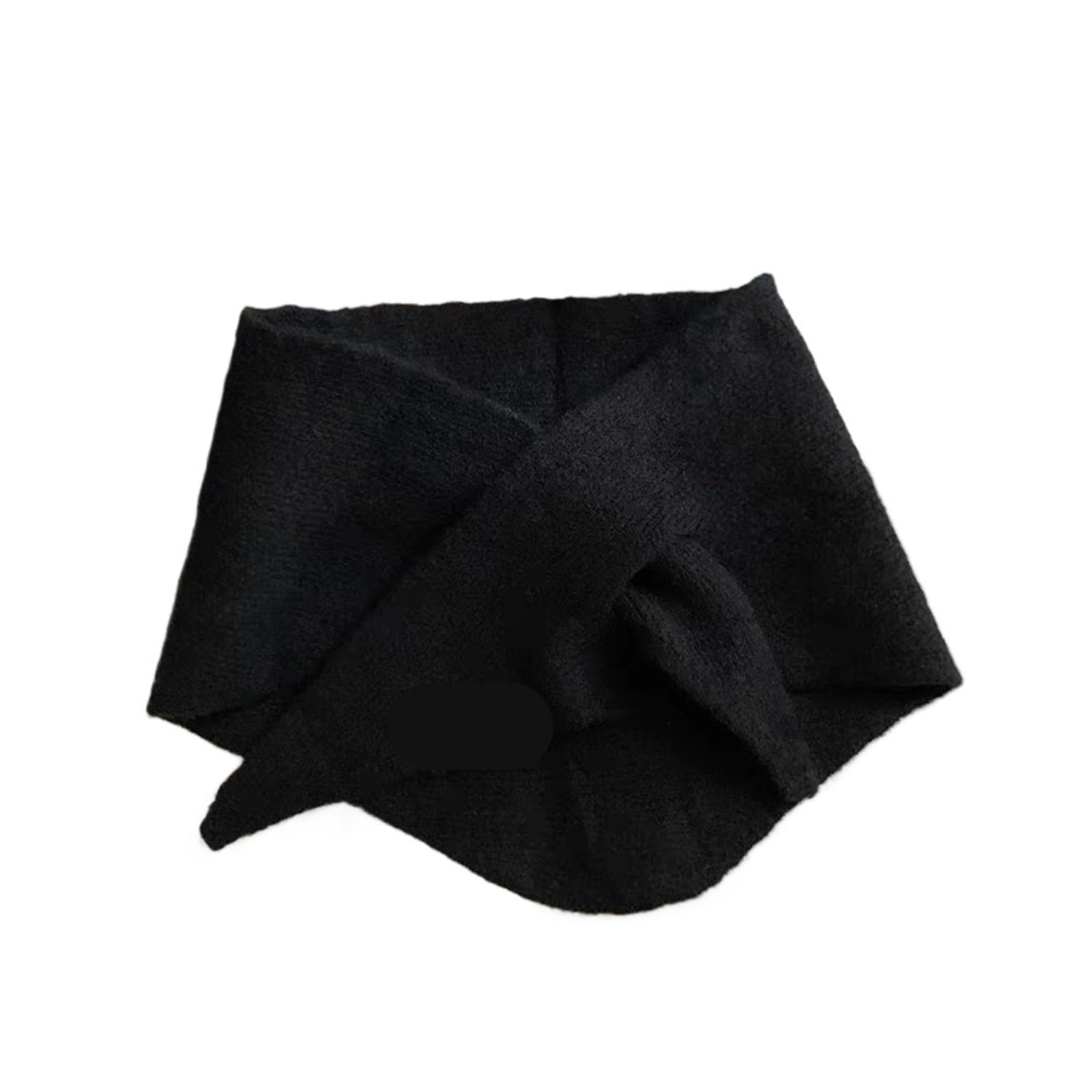 Dsfihjo Unisex Black Winter Scarf Windproof Neck Warmer Warm Triangular Knitted Scarf Coldproof Shawl Autumn And Winter (Black)